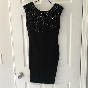 H&M Embellished Black Dress